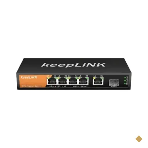 Switch Keeplink Kp-9000-6xh-x 5 Portas 2.5g Rj45 + Sfp+ 10g