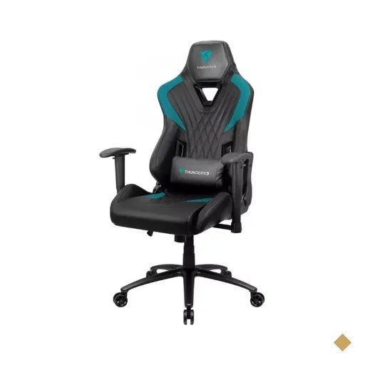 Cadeira Gamer THUNDERX3 DC3 Preta/Ciano 