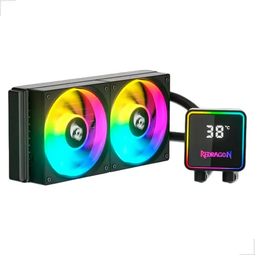 Water Cooler Redragon CCW-1021 Preto 240mm ARGB 2550 RPM com Display, USB…