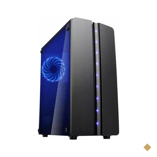 Gabinete Gamer K-Mex G-06R8 Matrix Blue Mid Tower Preto