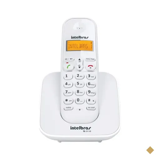 Telefone Intelbras Sem Fio TS 3110, DECT 6.0, Identificador de Chamadas…