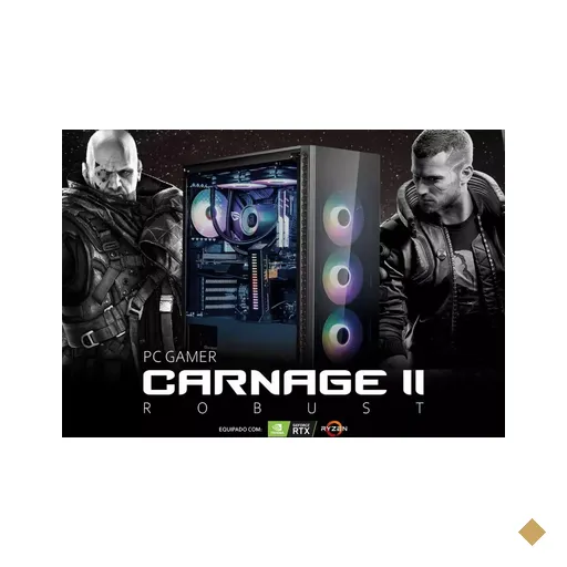 PC Gamer Carnage II Robust AMD Edition (AMD Ryzen 7 3700X, 32GB (4x8GB)…