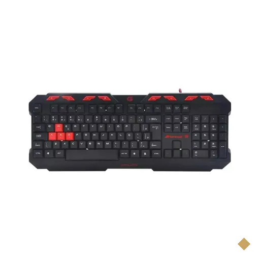 Teclado Fortrek Spider GK-706 USB Preto/Vermelho