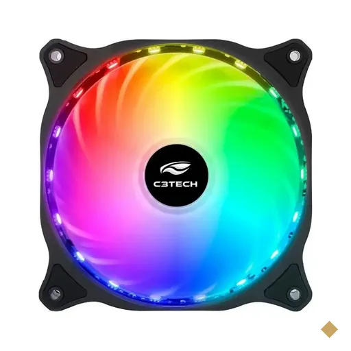 FAN Cooler C3Tech 120mm LED RGB F9-L150RGB (Molex/3-Pinos)