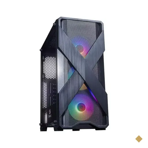 Gabinete Redragon Brawn, Lateral em Vidro Temperado, Mid Tower Preto