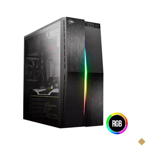 Gabinete Gamer KWG Vela M2 RGB, Lateral em Acrílico, Mid Tower Black