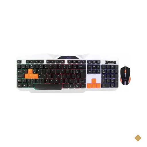 Kit Teclado e Mouse OEX TM-300 Gamer Combo ICE