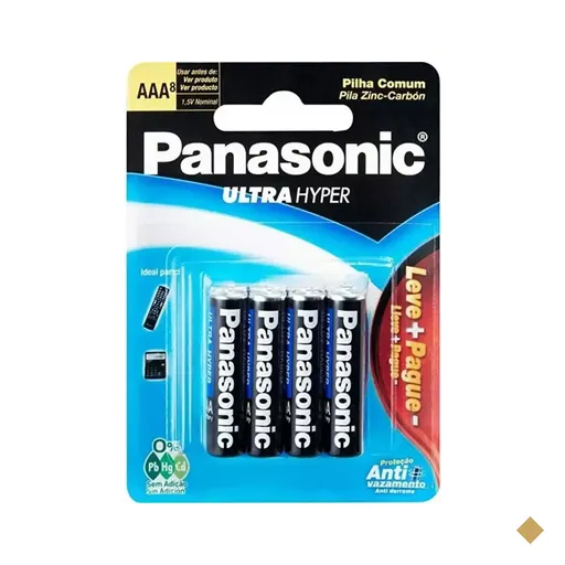 8 Pilhas Zinco AAA Ultra Hyper R03UAL/L8P6 - Panasonic