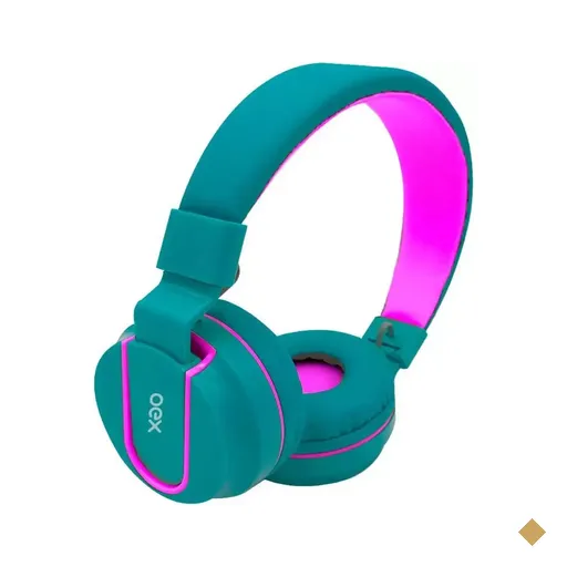 Headset OEX Fluor HS-107 - Verde/Rosa