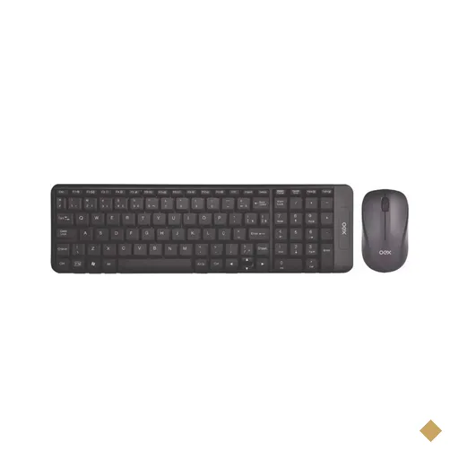 Kit Teclado e Mouse OEX TM-402 Combo BLEND Wireless Preto/Cinza