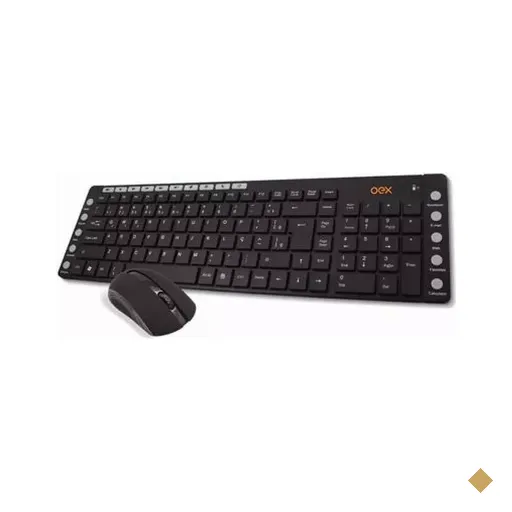 Kit Teclado e Mouse OEX TM-401 Combo Multimídia Wireless