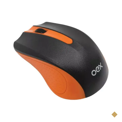 Mouse OEX Experience MS-404 Optical Wireless Preto/Laranja