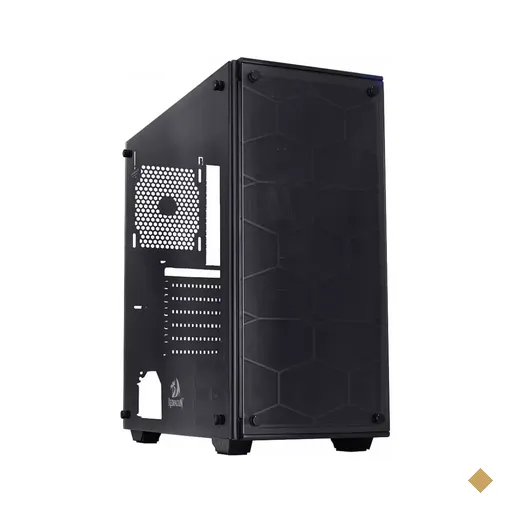 Gabinete Redragon Wheel Jack Black, Lateral e Frontal em Vidro Temperado, Mid…
