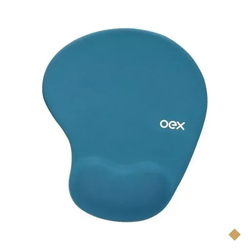 Mouse Pad OEX MP-200 Gel Confort Azul Turquesa