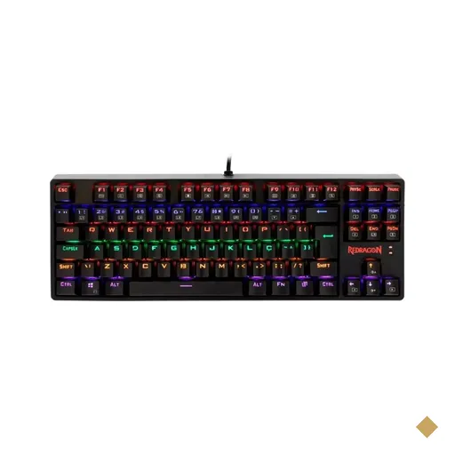 Teclado Mecânico Gamer Redragon Daksa Rainbow com Switch Outemu Blue