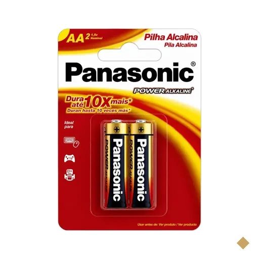 2 Pilhas AA Alcalina LR6XAB/2B192 - Panasonic