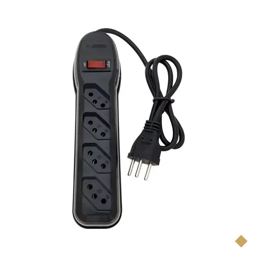 Filtro de Linha Megatron Circuit Breaker 4 Tomadas Bivolt Preto