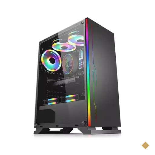 Gabinete Gamer Bluecase BG-028 RGB, Lateral em Acrílico, Mid Tower Black