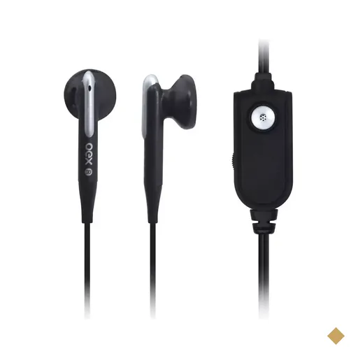 Fone de ouvido OEX FN-300 P2 c/ Microfone Preto