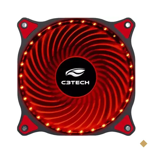 Fan Cooler C3Tech Storm F7-L130RD 120mm Led Vermelho