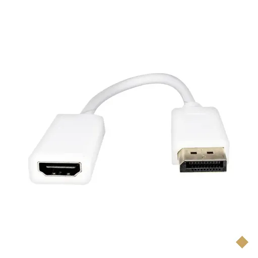 Cabo Adaptador Conversor DisplayPort (M) x HDMI (F) Branco 15cm - Storm