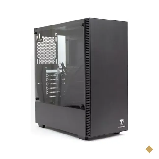 Gabinete T-Dagger Cube, Lateral em Vidro Temperado, Mid Tower Black