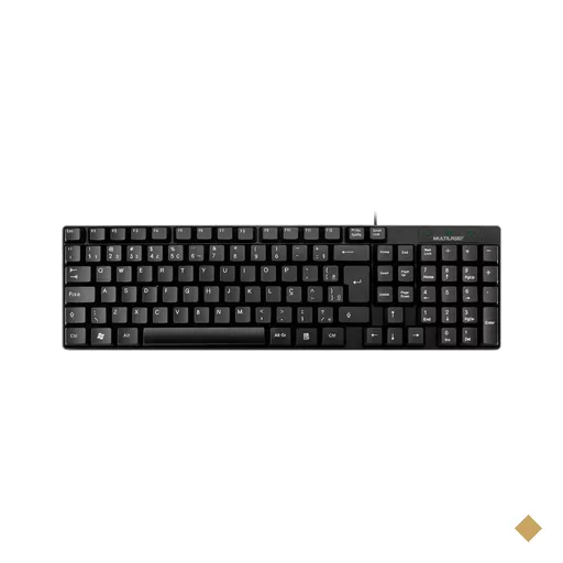 Teclado Multilaser Básico Slim TC-193 USB Preto