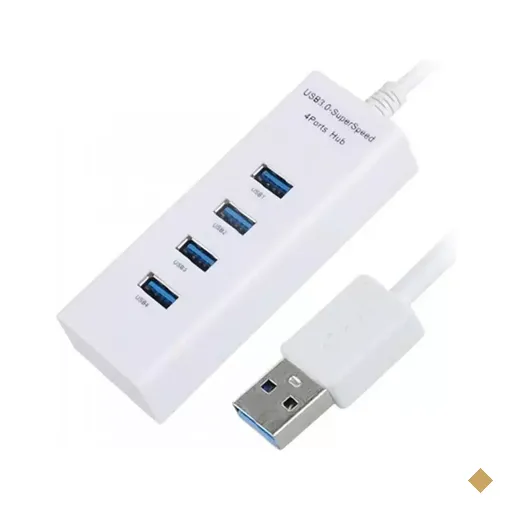 HUB MD9 4 Portas USB 3.0 Barra White