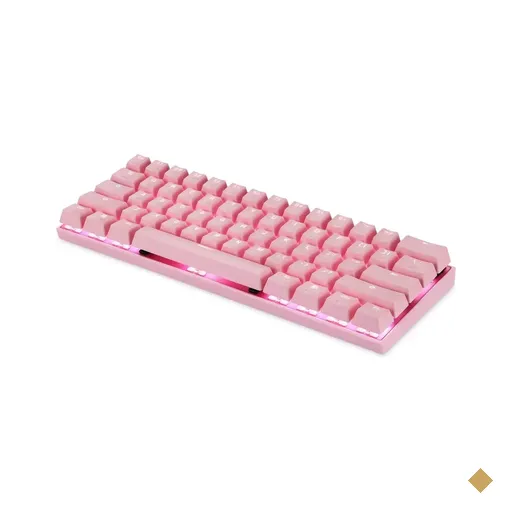 Teclado Mecânico Motospeed CK62 Rosa RGB Bluetooth com Switch Outemu Blue US