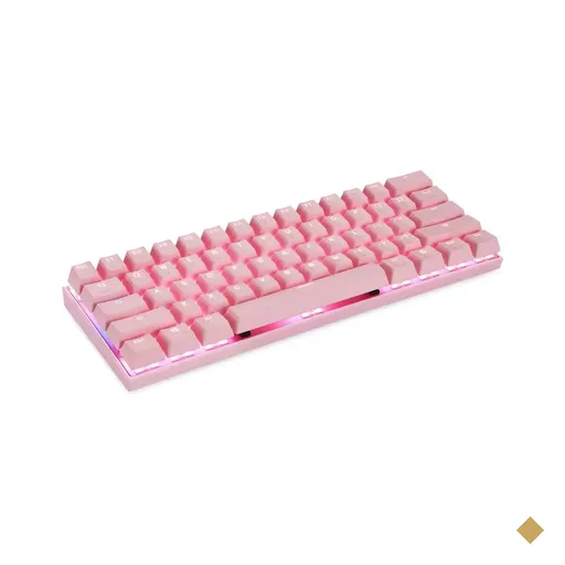 Teclado Mecânico Motospeed CK62 Rosa RGB Bluetooth com Switch Outemu Red US