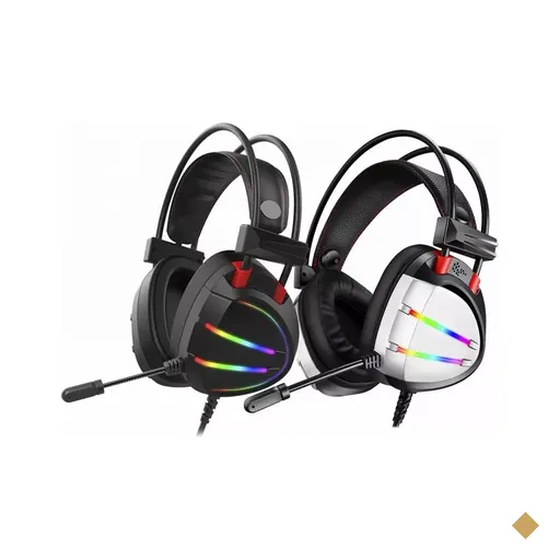 Headset K-Mex Gamer LED RGB AR70 Surround Digital 7.1 USB - Preto/Prata