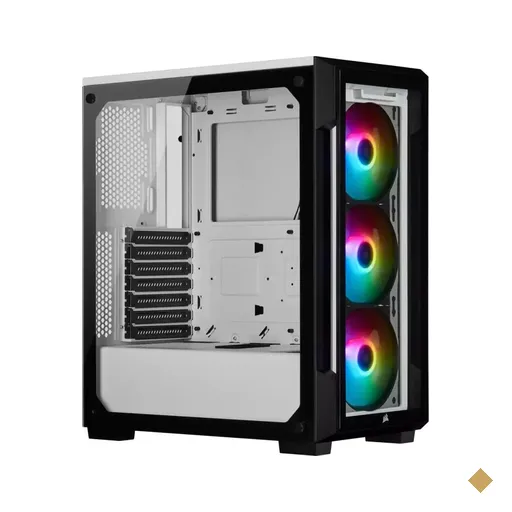 Gabinete Corsair  iCUE 220T RGB, Lateral e Frontal em Vidro Temperado, Mid…