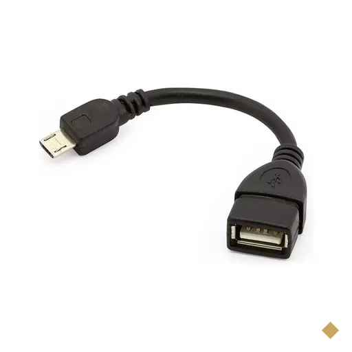 Cabo Conversor USB Tipo-A (F) x Micro USB (M) V8 OTG - MD9