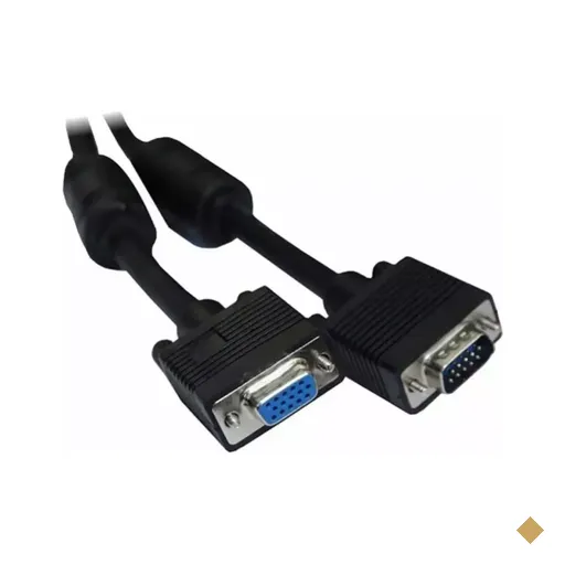 Cabo Extensor VGA DB15 (M) X DB15 (F) c/ Filtro Preto 5 metros