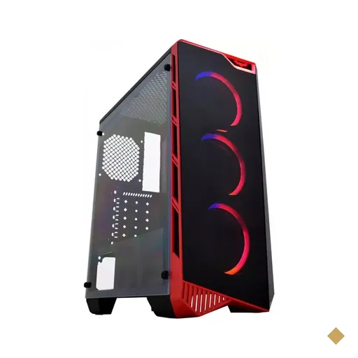 Gabinete K-Mex Gamer CG-06P9 Vamp IIII LED RGB, Lateral em Full Acrílico,  Mid…