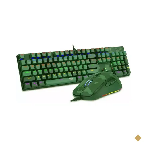 Kit Teclado e Mouse Gamer Redragon S108 Light Green - Teclado Mecânico…