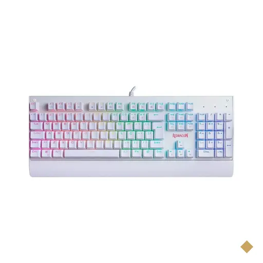 Teclado Redragon Mecânico Gamer Kala Lunar White, RGB Chroma, com Switch…
