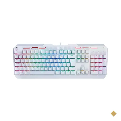 Teclado Redragon Mecânico Gamer Varuna Lunar White, RGB Chroma, com Switch…