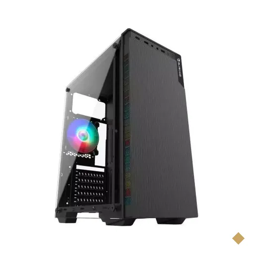 Gabinete Bluecase BG-030, Lateral em Vidro Temperado, Mid Tower Black