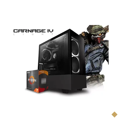 PC Gamer Carnage V Light AMD Edition (AMD Ryzen 7 5700X, 16GB (2x8GB)…