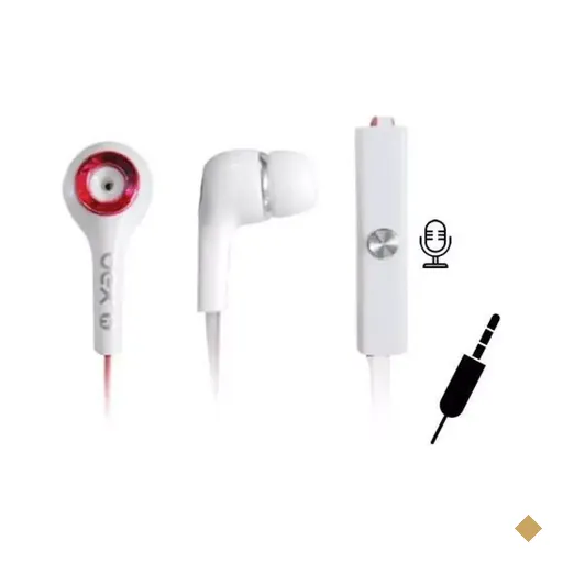 Fone de ouvido OEX FN200 P2 c/ Microfone Branco