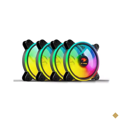 Kit Fan Cooler G-Fire Spectrum 120mm LED aRGB EW126103V - c/ 4 fans