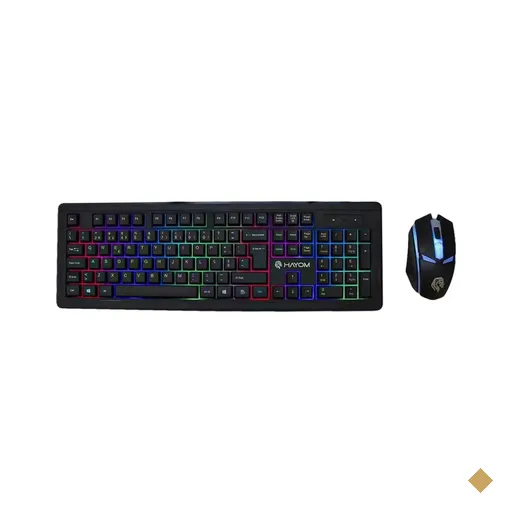 Kit Teclado e Mouse Hayom Gamer TC3212 LED RGB USB