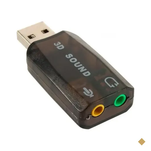 Adaptador de Áudio - USB (M) x 2x P2 (F) Fone e Microfone - MD9