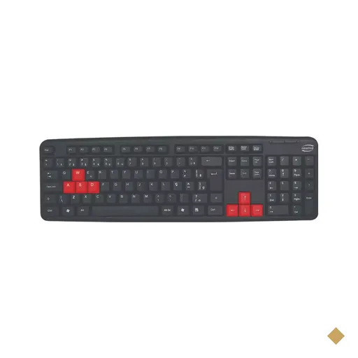 Teclado Newlink Level TC308 USB Preto/Vermelho