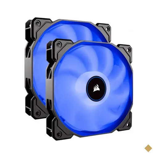 Kit Fan Cooler Corsair 140mm Air Series AF140 LED Azul c/ 2 Cooler