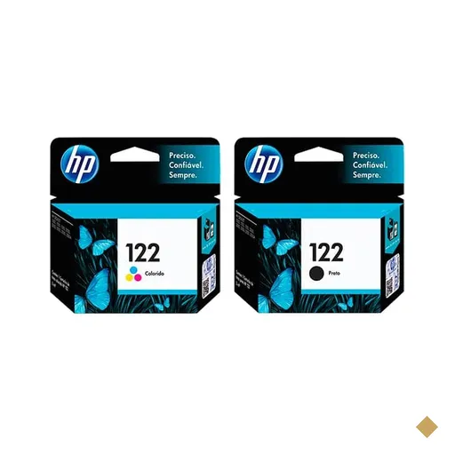 Cartucho de Tinta HP 122 Colorido Original CH562HB + Cartucho de Tinta 122…