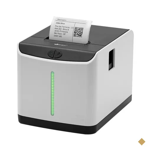 Impressora térmica Direta para etiquetas, USB, Bivolt, Branca, Monocromática…