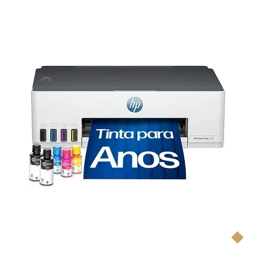 Impressora HP Smart Tank 210 Tanque de Tinta, Colorida, Wi-Fi, Conexão USB…