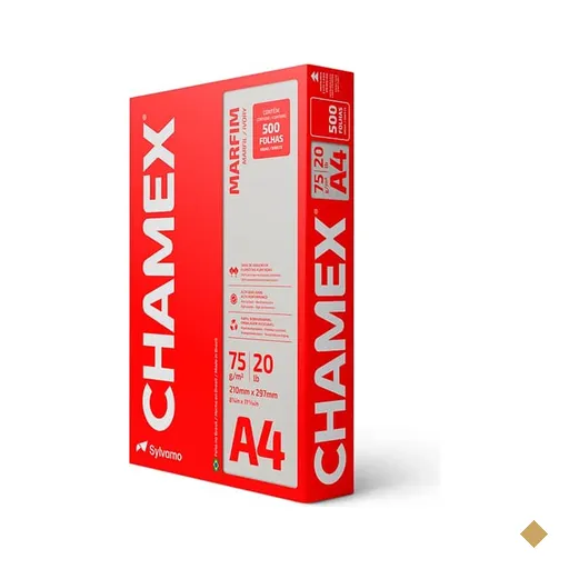Papel sulfite Marfim A4 75g 210mmx297mm MAR075CA4 Chamex PT 500 FL